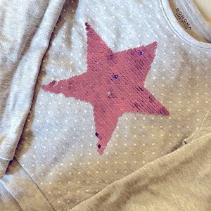 Sonoma Girls Star Flippy Sequins (purple to silver) Sweatshirt size: 6 EUC